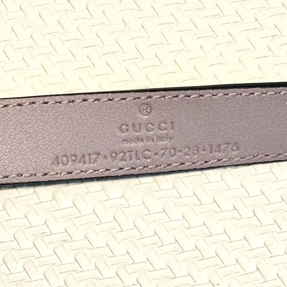 NWT GUCCI GG Supreme Monogram Calfskin Leather Canvas Belt - Picture 4 of 9